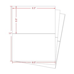 50-2000 Premium 8.5″ X 5.5″ Half Sheet Self Adhesive Shipping Labels 2 Per Sheet