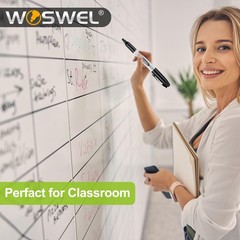 WOSWEL Dry Erase Markers Bulk, 144 Pack Black 1 Count (Pack of 144),