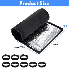 2Pack HVAC Copper Pipe Insulation Cover 72″x10.8″ Outdoor AC Line Wrap