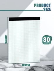 Graph Paper Pads 8.5 x 11, 4×4 Graph Ruled, 6 Pack 1/4 Graph Paper Notebooks