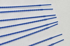 Lot of 200+ BLUE Plastic Barcode Rat Tail Inventory Barcode Security Tags Seals