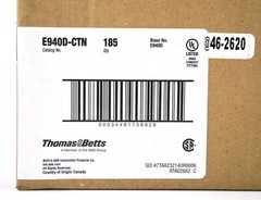 185 ea THOMAS & BETTS E940D CARLON 1/2″ PVC CONDUIT COUPLINGS, FREE SHIPPING