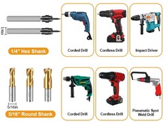 13x Spot Weld Cutter Set Double Sided HSS Drill Bits Remover for Metal Auto Body