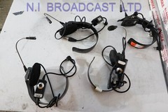 4x Satcom headsets  sold as shown, (no warranty)