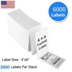 4”x6” Direct Thermal Labels Shipping LABELS for Zebra 500 ~ 6000 Pcs