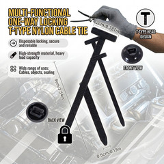 50x Nylon Universal Cable Tie Mounts Heavy Duty Self Locking Zip Strap Buckle