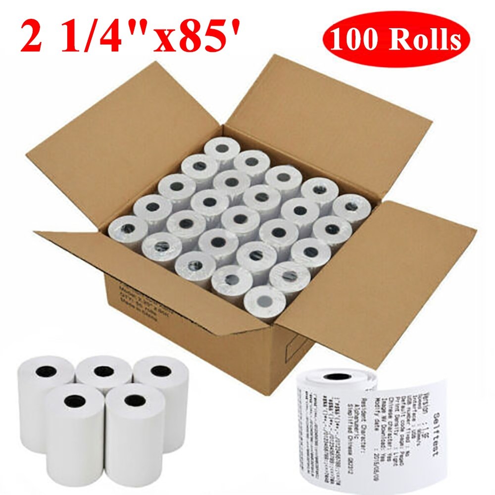 100 Rolls Case 2 1/4″x85′ Credit Card Cash Register POS Receipt Thermal Paper