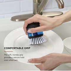Kitchenaid Soap Dispensing Palm Brush with Built in Easy to Fill Soap Dispenser,
