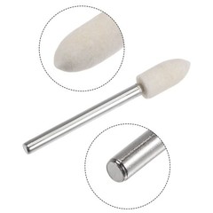 40pcs Wool Felt Mounted Mandrel 6mm x 15mm 1/8 Inch Shank Conical Bits