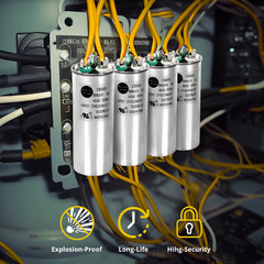 AC Capacitor 70uf 370/440V 70+5 MFD CBB65 UL Listed for HVAC & AC Systems
