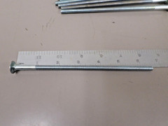 10 Pack of 1/4-20 x 6-1/2 Zinc Coated Steel Carriage Bolts