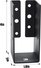 Concealed Joist Hangers, 24 Pcs of 2″X4″Outdoor Concealed-Flange，Q235 Steel Plat