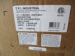 NIB Baldor Motor Explosion Proof 115/208/230V EXP1-MOT