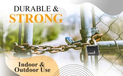 Resettable Combo Lock (Combination Padlock) Hardened Steel Shackle