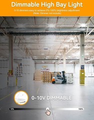 10 PACK 150W UFO LED High Bay Lights 4500K/5000K/5700K Commercial Lamp Dimmable