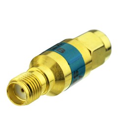 Gold 2W SMA JK Male to Female RF Coaxial Attenuator DC-6GHz 50ohm 10dB Connector