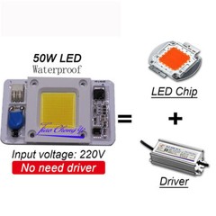 50W white 6000K LED light Engine 110V 220V built-in driver High Power COB led