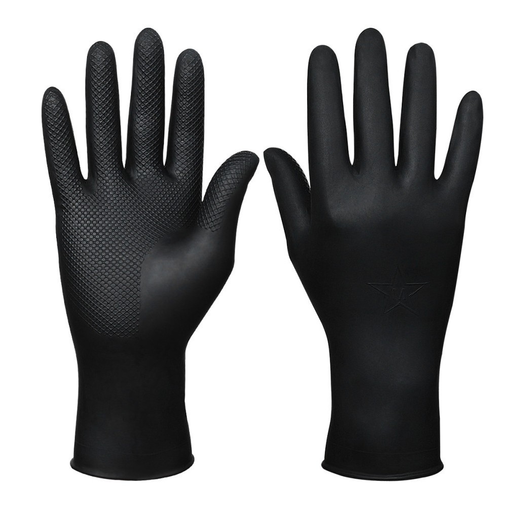 10Pcs Black Reusable Latex Gloves Durable Hair Salon Hair Dye Protective Gloves