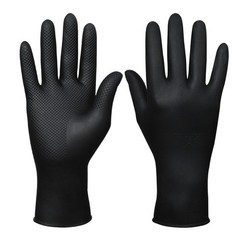 10Pcs Black Reusable Latex Gloves Durable Hair Salon Hair Dye Protective Gloves