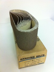 Carborundum Abrasives 10 Fastcut Cloth Aloxite Belts 60 Grit Closed Coat 3″x24″