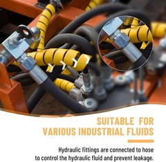 12pcs 1/4″ NPTF Hydraulic Hose End Fittings, 1/4″ I.D. Hose x 1/4″ NPTF Male A++