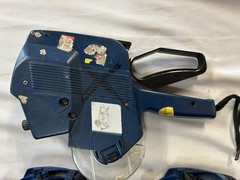 SATO AVERY DENNISON 216 Price Sticker Gun Retail Store Blue 2 Line Lot Of 3