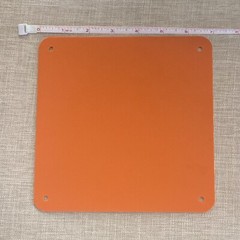 Biohazard 7 in. x 7 in. Plastic Sign with Graphic, Black Text on Orange Base