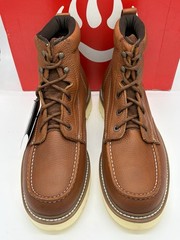 Wolverine Work Wedge Brown Leather Lace-Up Work Boots Oil Resistant Men’s 13 M