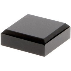 Plymor Black Acrylic Square Beveled Display Base, 1.5″ W x 1.5″ D x 0.5″ H