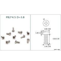 Self Tapping Screws Pan Head PB1/1.2/1.4/1.5/1.6/1.7/1.8/2mm Carbon Steel Bolts