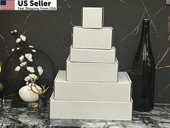 7x4x2 Inch White Shipping Boxes 25 Pack,Small Gift 7”x4”x2”,