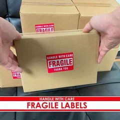 Fragile Stickers 1 Roll 500 2×3 Fragile Label Sticker Handle With Care Mailing