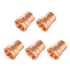 5 PCS EFIELD 1-inch C x 1-inch FNPT Copper Female Adapter Copper Fittings
