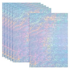 12x8in Printable Holographic Sticker Paper 6 Sheets Straw Weave Pattern