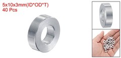 40pcs Aluminum Spacer 5mm Bore x 10mm OD x 3mm Length Screw Standoff Bushing