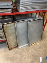 Lot of 70 18×26 Full Size Aluminum Sheet Pans Commercial Bakery Cookie Pans