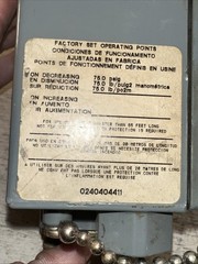 Used Square D 9012 GAW-5 Pressure Switch/Interruptor Great Condition
