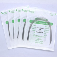 5-200PACKS Dental Ortho Super Elastic Niti Round Arch Wire 014 Upper Nature Form