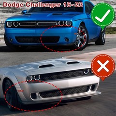 Front Bumper Lip Spoiler ABS Painted White 2015-2023 Dodge Challenger SXT