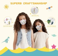 100/20 Pcs White KN95 Protective 5 Layer Kids Face Mask BFE 95% Disposable Masks