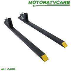 ALL-CARB 60″ Clamp on Pallet Forks for Tractor Bucket Loader Tractor Skid Steer