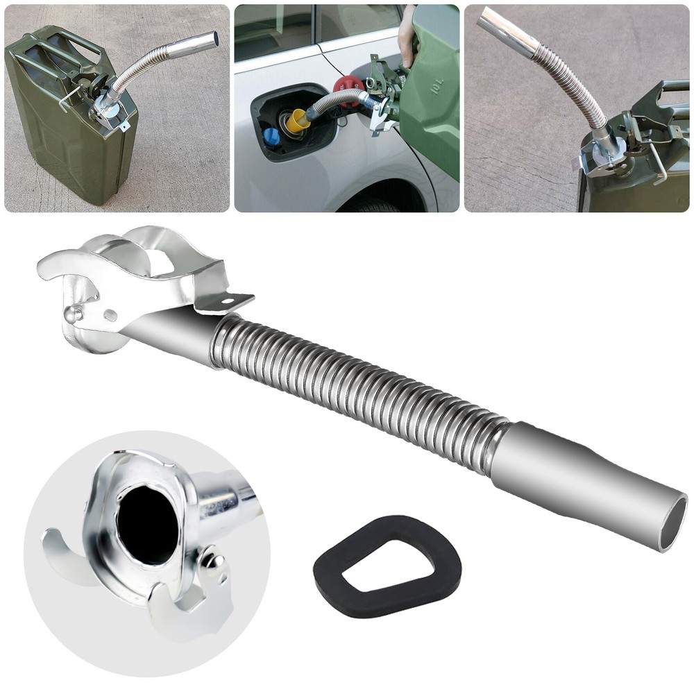 Flexible Jerry Can Spout Stainless Steel Long Nose Spout Nozzle for 5L 10L 20L