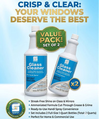 Spartan Ammoniated Glass Cleaner RTU Handi Spray 1 Quart Refill Set of 2