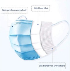 Latex-Free 100 Pack Safety Face Masks – ASTM Level 2 & 3 Layers Protection
