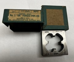VINTAGE GREENFIELD 1″-11 1/2 NPT SQUARE PIPE DIE MADE IN USA Carbon Steel