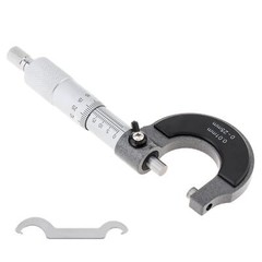 Outside Micrometer 0-25mm 0.01mm Metric External Caliper with Zero Wrench Metric