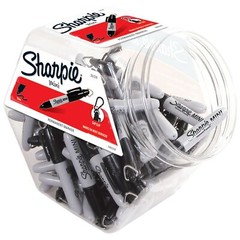 Sharpie Mini Permanent Marker Fine Point – Black, Pak of 72 (35124)