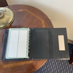 Compact Franklin Covey Planner Black Magnetic Snap 6-Ring & Accessories