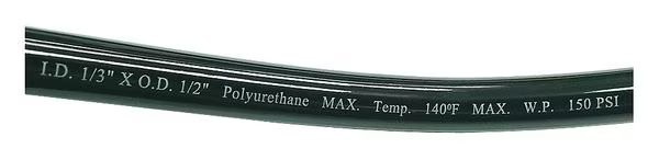 Zoro Select 1PBN3 Tubing, 1/3In, IDx1/2 In OD, 100 Ft, Black