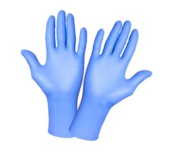 Basic 1000 PCS Blue Vinyl Exam Gloves XL-SIZE